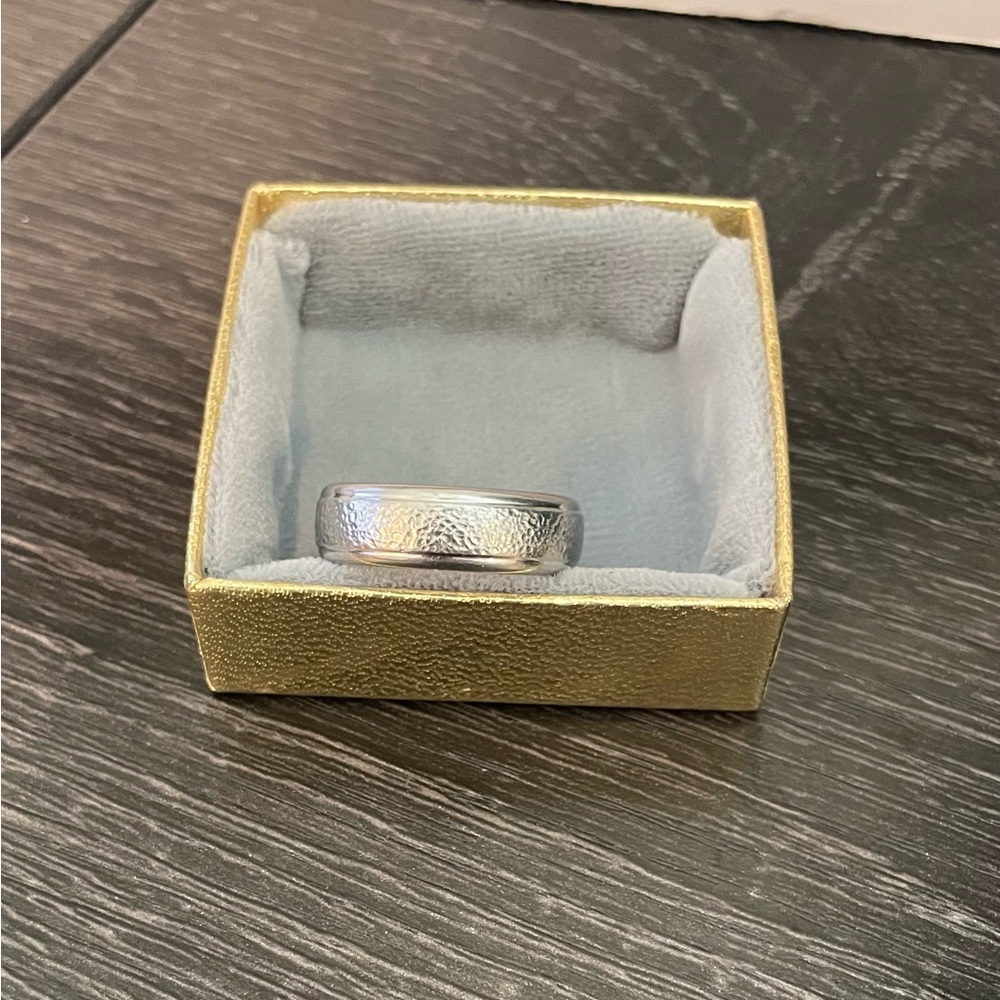 Brute Cobalt Wedding Band with Hammered Finish